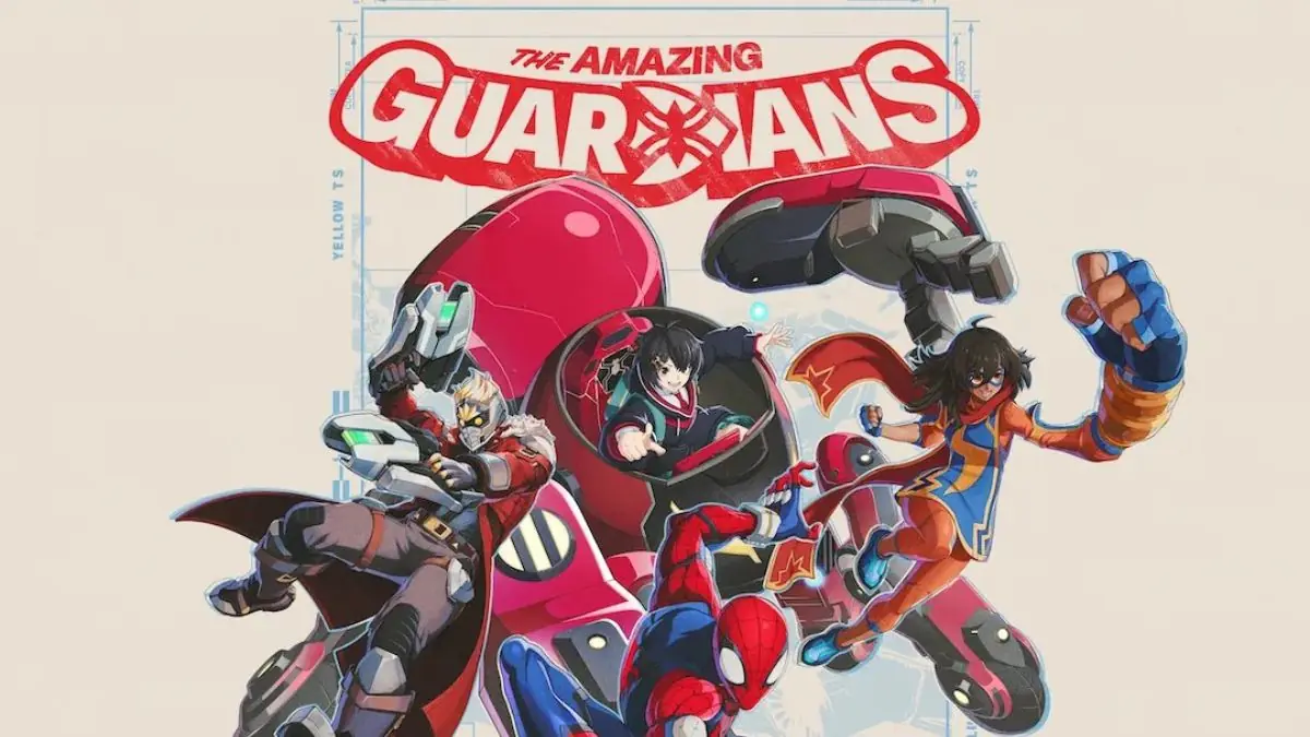 The Amazing Guardians in Marvel Tokon: Spider-Man, Star-Lord, Ms. Marvel and Peni Parker