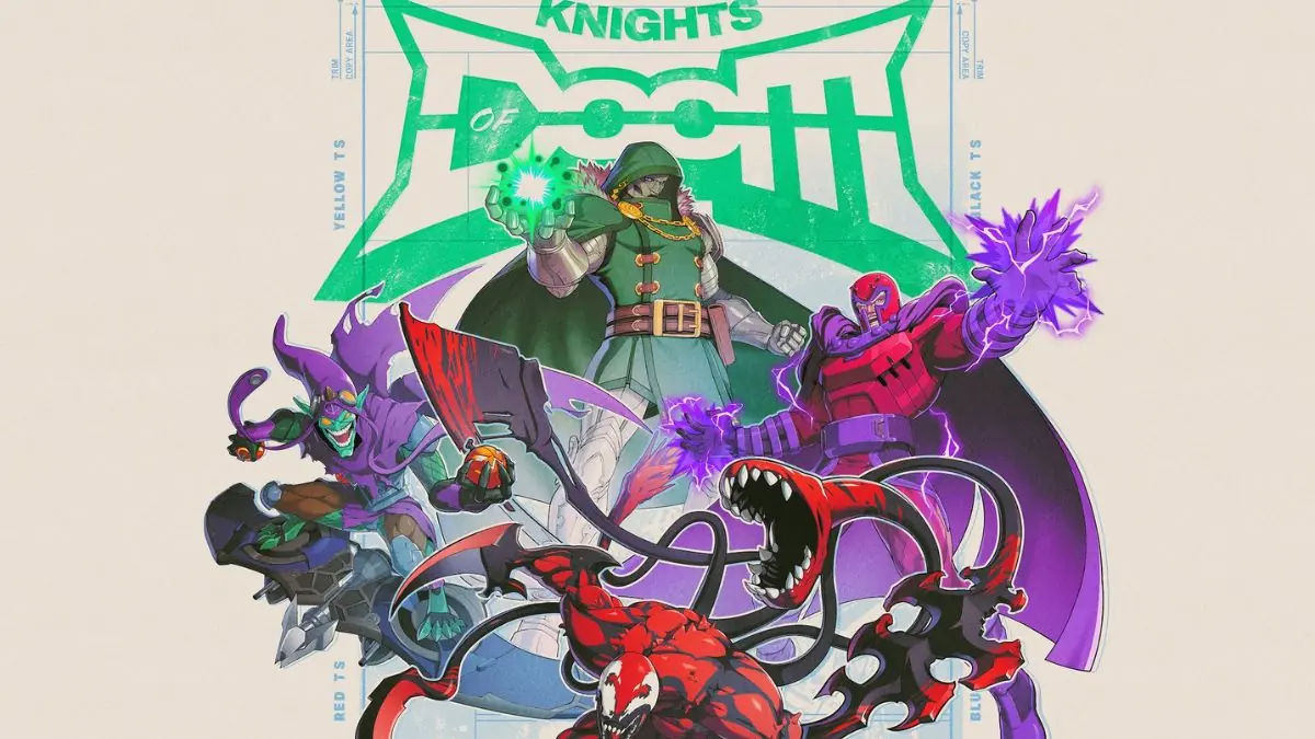 The Knights of Doom in Marvel Tokon: Doctor Doom, Magneto, Green Goblin and Carnage